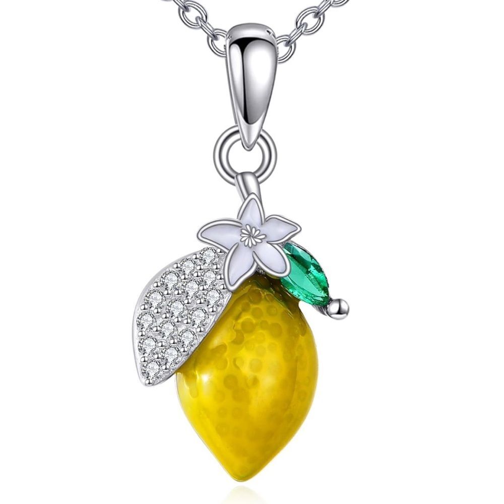 14k Gold Lemon Pendant Necklace Amalfi Coast Jewelry